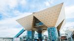 Tokyo International Exhibition Center (Tokyo Big Sight) in Ariake, Tokyo. the venue for the 2020 Summer Olympics Entrance to the Tokyo International Exhibition Center (Tokyo Big Sight) in Ariake, Tokyo.