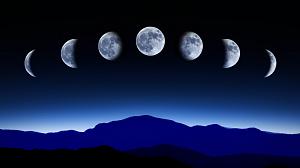 The different phases of the Moon Time lapse of the phases of the Moon