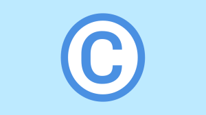 Illustration of copyright using a copyright symbol