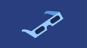  Vector illustration of blue eclipse glasses.