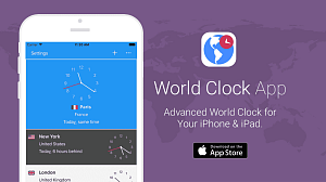World Clock iOS App Promo World Clock iOS App Promo