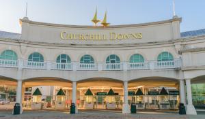 Image of Churchill Downs, a thoroughbred race track in  Louisville, Kentucky, United States.