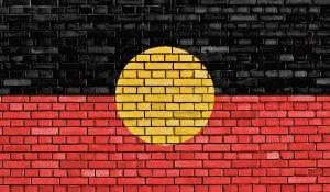 The Aboriginal flag is one of the symbols of National Sorry Day  in Australia.