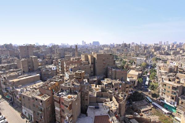 Aerial view of Cairo, Egypt.