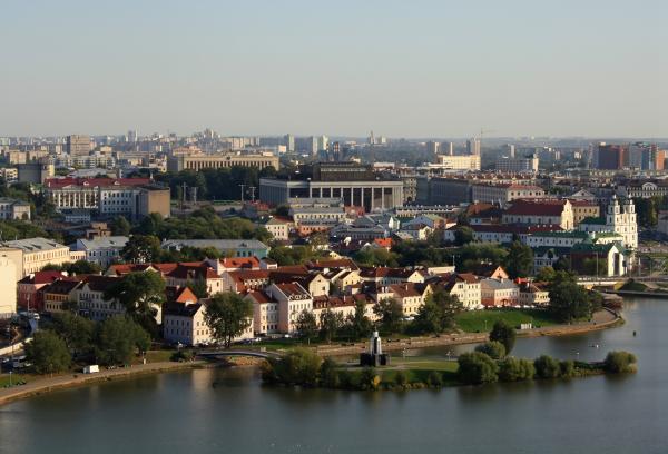 View on the historical center of Minsk