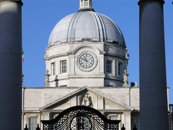 Front view of Department of the Taoiseach, Merrion Street, Dublin, Ireland