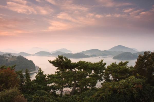 Dala Park pre-sunrise view, South Korea