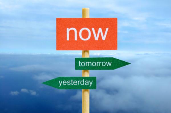 Sign-post depicting time