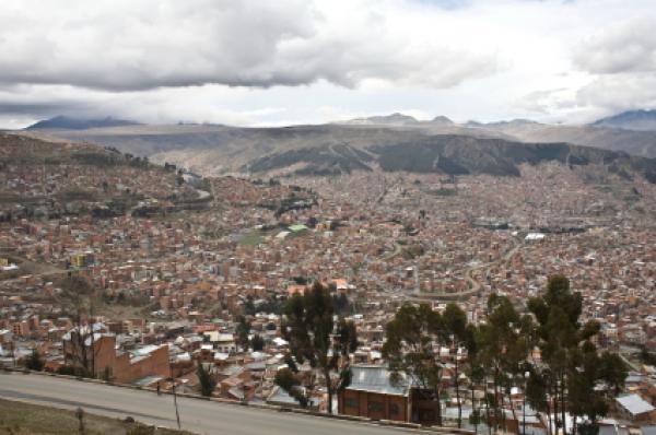 View of La Paz, Bolivia's administrative capital.