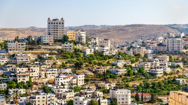View of the city of Bethlehem, West Bank, Palestinian Territories.