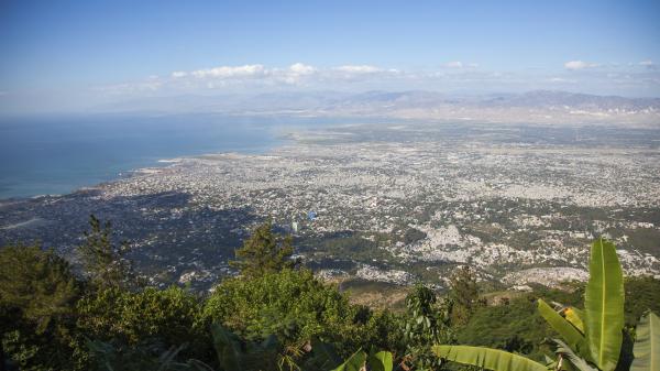 Port au Prince, Haiti, pictured from above.