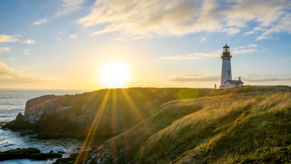 Yaquina Head Lighthouse is the tallest lighthouse in Oregon.