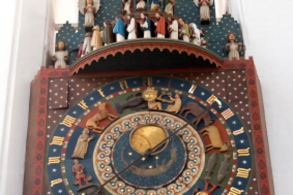 15th century astronomical clock inside St Mary's Church, Gdansk, Poland.
