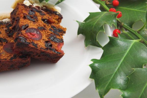 Christmas cake slices Christmas cake slices