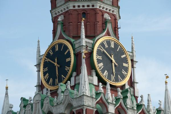 Clock in Moscow, Russia Illustration image
