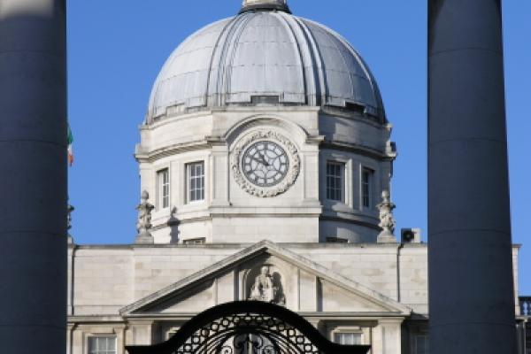 Front view of Department of the Taoiseach, Merrion Street, Dublin, Ireland