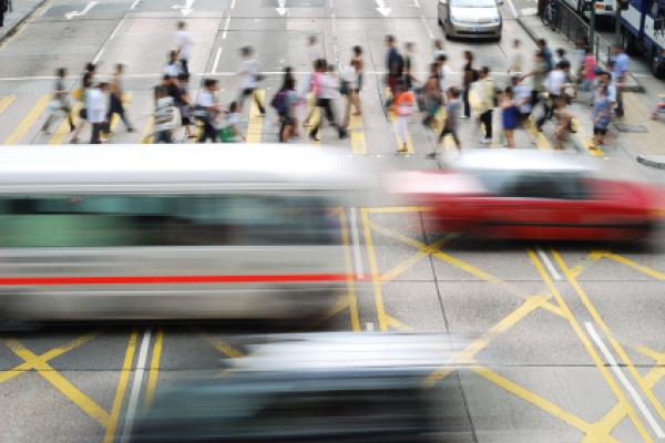 Busy Street in Hong Kong China