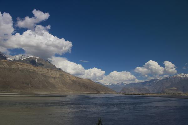The Indus along Skardu Valley, Pakistan Illustration image