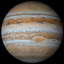 木星的3D渲染图像。
