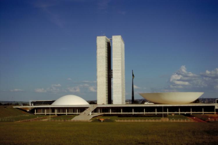 National Congress of Brazil building in Brasilia.
