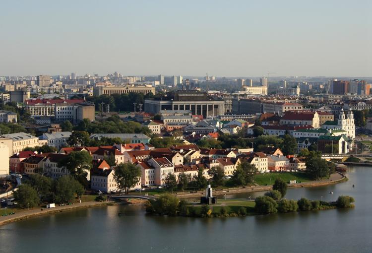 View on the historical center of Minsk