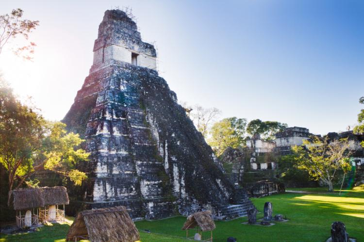 Mayan Temple Ruins in Tikal Guatemala