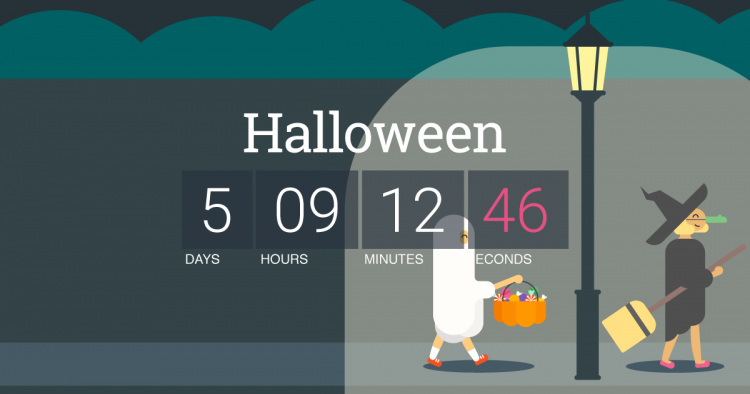Screen shot of Halloween Countdown Service