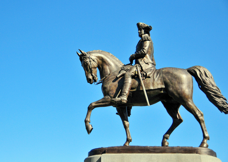 George Washington-Statue, von Thomas Ball.