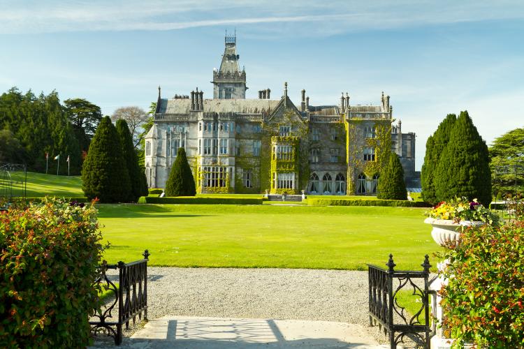 The Adare manor and gardens in Limerick, Ireland.