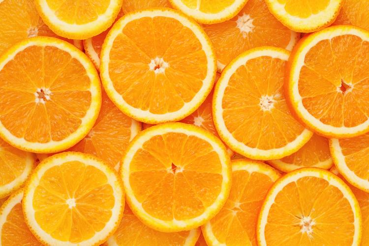 Slices of oranges.