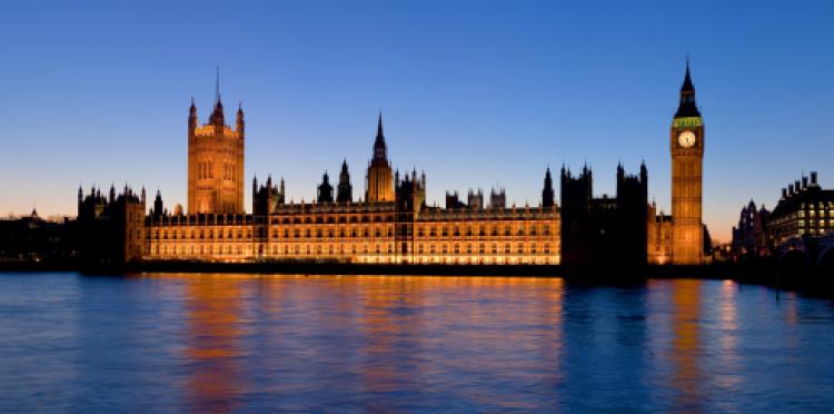 UK: The Palace of Westminster with Big Ben at dusk
