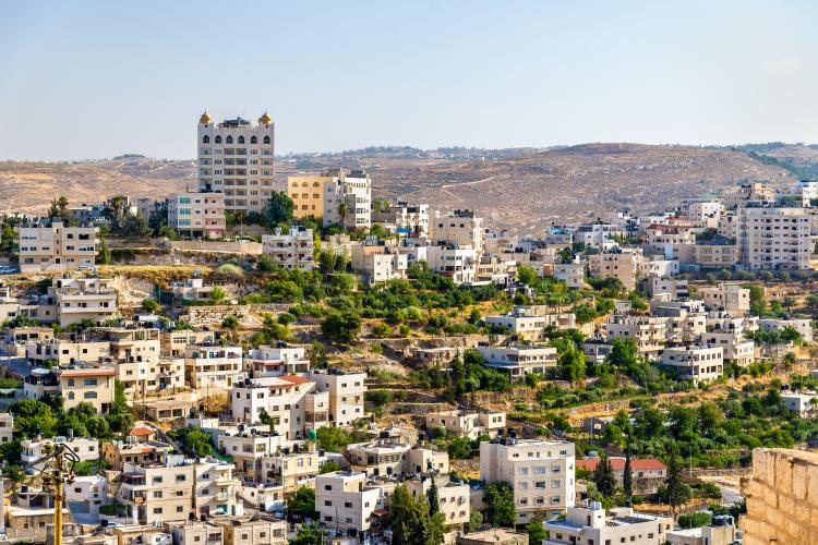 View of the city of Bethlehem, West Bank, Palestinian Territories.