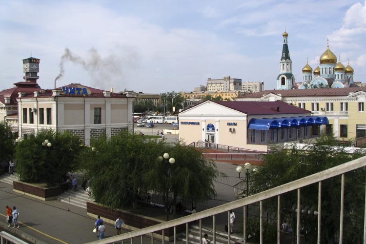 Railway station in the city Chita in Siberia, Russia.