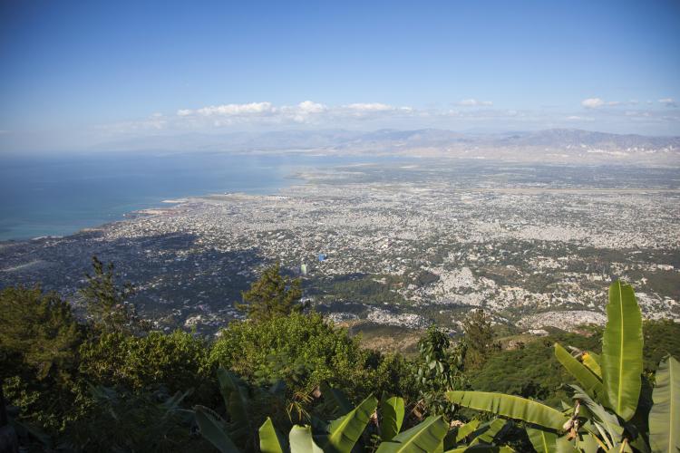 Port au Prince, Haiti, pictured from above.
