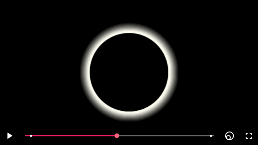 Screenshot from timeanddate's eclipse animation at maximum eclipse (near Exmouth, Australia, April 2023)
