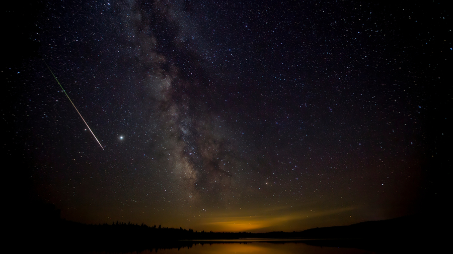 A Perseid meteor, as seen from Ontario, Canada.