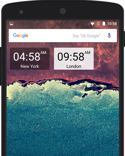 android utc clock
