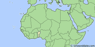 Location of Parakou