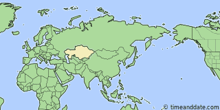 Location of Astana