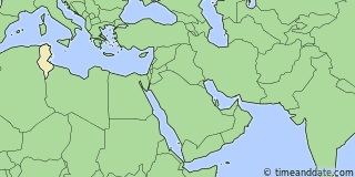 Location of Tunis