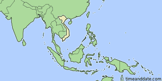 Location of Hanoi