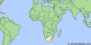 Location of Cape Town