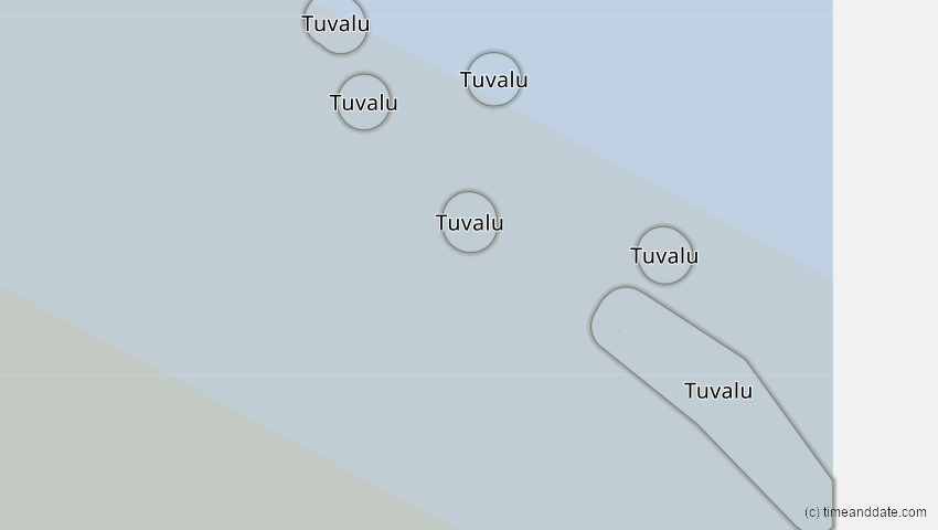 A map of Tuvalu, showing the path of the 14. Nov 2012 Totale Sonnenfinsternis