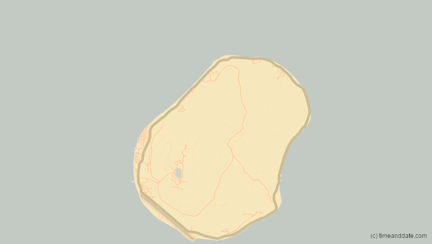 A map of Nauru, showing the path of the 9. Mär 2016 Totale Sonnenfinsternis