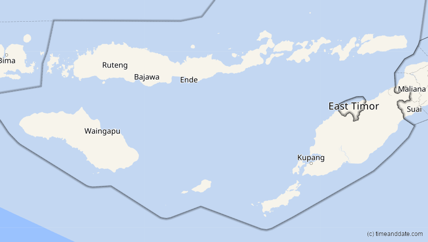 A map of East Nusa Tenggara, Indonesia, showing the path of the Jun 21, 2020 Annular Solar Eclipse