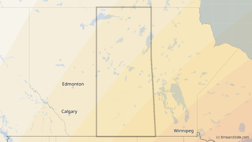 A map of Saskatchewan, Canada, showing the path of the Apr 8, 2024 Total Solar Eclipse