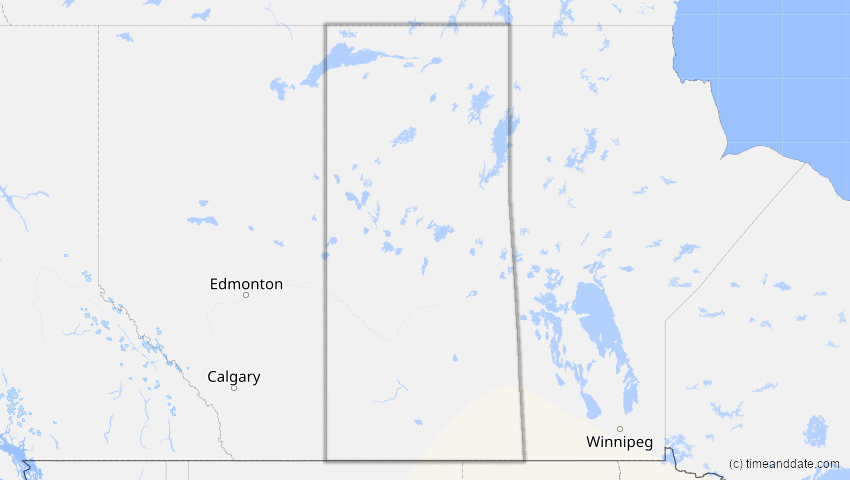 A map of Saskatchewan, Canada, showing the path of the Jan 26, 2028 Annular Solar Eclipse
