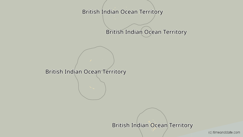A map of British Indian Ocean Territory, United Kingdom, showing the path of the May 21, 2031 Annular Solar Eclipse