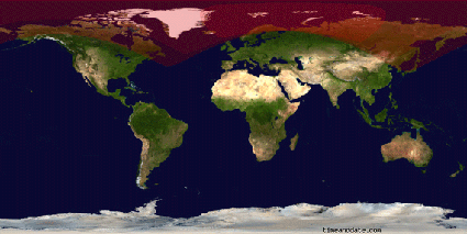Path of the partial solar eclipse