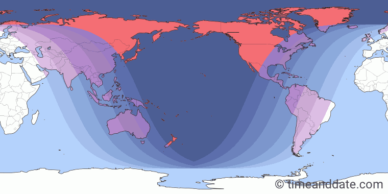 Total Lunar Eclipse On December 30, 1963 – Where And When To See